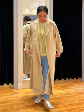 「NOLLEY’S（ノーリーズ）のアイテム（トレンチコート）」を使った、yamaiさん（レディース・163cm）の冬コーディネート