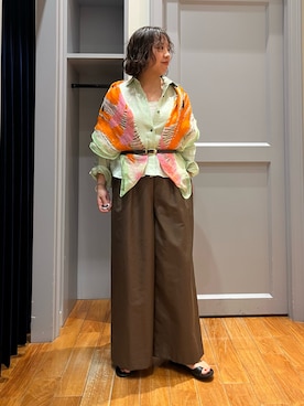 「NOLLEY’S（ノーリーズ）のアイテム（トップス）」を使った、yamaiさん（レディース・163cm）の春コーディネート