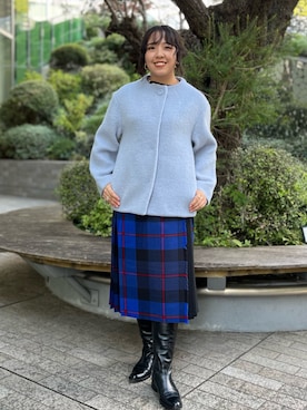 「カラー×コーデ」｜「アイテム（その他アウター）」を使った、yamaiさん（レディース・163cm）の秋コーディネート