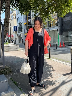 「NOLLEY’S（ノーリーズ）のアイテム（オールインワン・サロペット）」を使った、yamaiさん（レディース・163cm）の春コーディネート