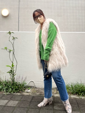 「Rie Miller（リエミラー）のアイテム（ファッション雑貨）」を使った、yamaiさん（レディース・163cm）の冬コーディネート