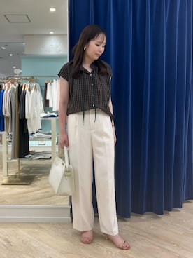 「NOLLEY’S（ノーリーズ）のアイテム」を使った、kandaさん（レディース・162cm）の夏コーディネート
