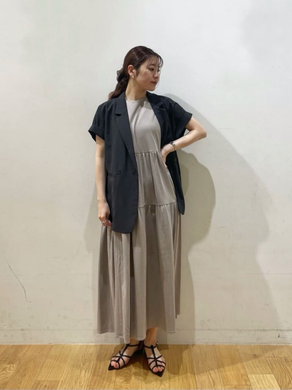 ICE フレンチスリーブ シャツ ジャケット -ウォッシャブル・防