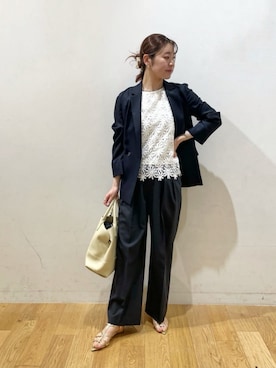 「ビジネス」｜「アイテム（サンダル）」を使った、asunaさん（レディース・162cm）の夏コーディネート