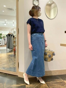 「ロンクスカート」｜saki7211さん（レディース・157cm）の春コーディネート