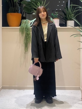 「アイテム（テーラードジャケット）」を使った、ゆーみさん（レディース・156cm・20代）の秋コーディネート