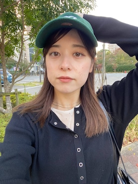 「アイテム（ボストンバッグ）」を使った、ゆーみさん（レディース・156cm・20代）の秋コーディネート