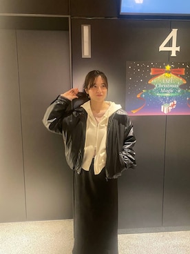 「アイテム（シュシュ）」を使った、ゆーみさん（レディース・156cm・20代）の冬コーディネート