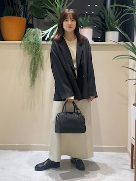 「アイテム（テーラードジャケット）」を使った、ゆーみさん（レディース・156cm・20代）の秋コーディネート