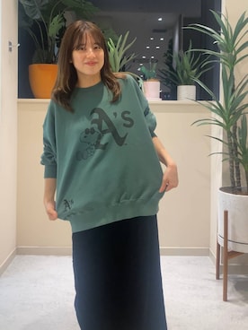 「アイテム（スウェット）」を使った、ゆーみさん（レディース・156cm・20代）の夏コーディネート