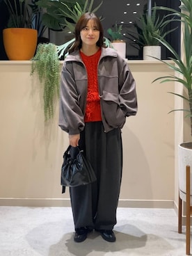 「アイテム（ブルゾン）」を使った、ゆーみさん（レディース・156cm・20代）の秋コーディネート