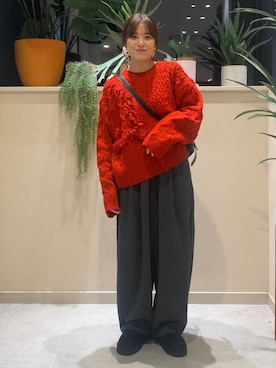 「アイテム（ポロシャツ）」を使った、ゆーみさん（レディース・156cm・20代）の秋コーディネート