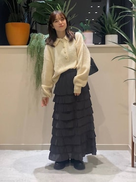 「LOWRYS FARM（ローリーズファーム）のアイテム（ブーツ）」を使った、ゆーみさん（レディース・156cm）の秋コーディネート