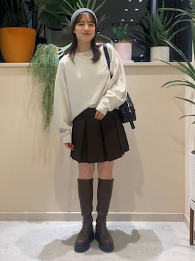 「アイテム（ニットキャップ/ビーニー）」を使った、ゆーみさん（レディース・156cm・20代）の秋コーディネート