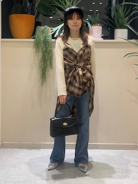 「アイテム（ハンチング/ベレー帽）」を使った、ゆーみさん（レディース・156cm・20代）の秋コーディネート