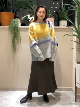 「アイテム（カチューシャ）」を使った、ゆーみさん（レディース・156cm・20代）の秋コーディネート