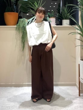 「アイテム（ボストンバッグ）」を使った、ゆーみさん（レディース・156cm・20代）の夏コーディネート