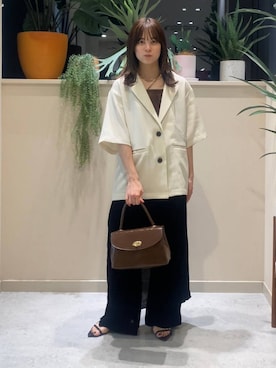 「アイテム（テーラードジャケット）」を使った、ゆーみさん（レディース・156cm・20代）の夏コーディネート