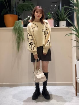 くーち ウールライクミニスカート 205635を使った人気ファッション