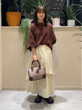 「アイテム（チョーカー）」を使った、ゆーみさん（レディース・156cm・20代）の秋コーディネート