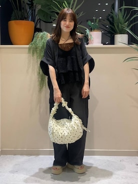 「LOWRYS FARM（ローリーズファーム）のカンドウフィットニットサンダル 283661（サンダル）」を使った、ゆーみさん（レディース・156cm・20代）の夏コーディネート