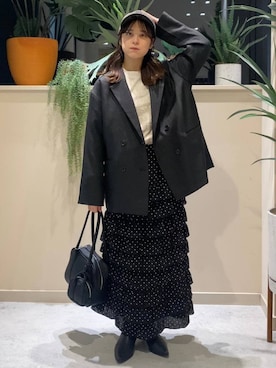 「アイテム（ボストンバッグ）」を使った、ゆーみさん（レディース・156cm・20代）の冬コーディネート