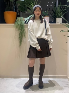 「アイテム（帽子）」を使った、ゆーみさん（レディース・156cm・20代）の秋コーディネート