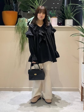 「アイテム（チョーカー）」を使った、ゆーみさん（レディース・156cm・20代）の秋コーディネート