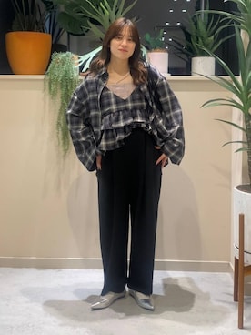 「アイテム（キャミソール）」を使った、ゆーみさん（レディース・156cm・20代）の秋コーディネート