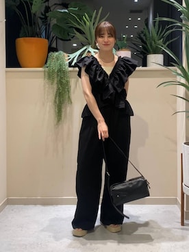 「アイテム（サロペット/オーバーオール）」を使った、ゆーみさん（レディース・156cm・20代）の夏コーディネート