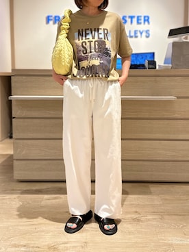 「イエローバッグ」｜Yamazakiさん（レディース・157cm）の夏コーディネート