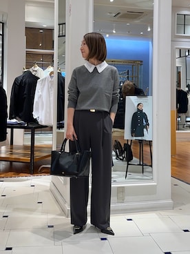 「NOLLEY’S Sophi（ノーリーズソフィ）のアイテム」を使った、Yamazakiさん（レディース・157cm）の秋コーディネート