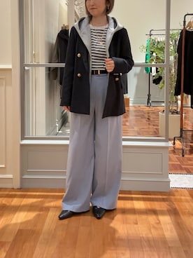 「アイテム（テーラードジャケット）」を使った、Yamazakiさん（レディース・157cm）の秋コーディネート