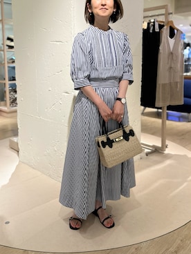 「NOLLEY’S（ノーリーズ）のアイテム（シューズ）」を使った、Yamazakiさん（レディース・157cm）の夏コーディネート