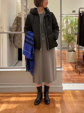 「NOLLEY’S（ノーリーズ）のアイテム（ジャケット/アウター）」を使った、Yamazakiさん（骨格ナチュラル・レディース・157cm）の冬コーディネート