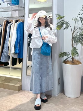 「アイテム（キャップ）」を使った、emiriさん（レディース・158cm・20代）の春コーディネート