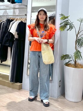 「アイテム（キャップ）」を使った、emiriさん（レディース・158cm・20代）の春コーディネート