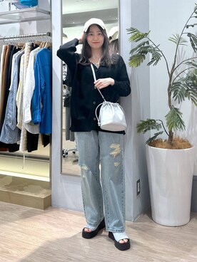 「アイテム（キャップ）」を使った、emiriさん（レディース・158cm・20代）の春コーディネート