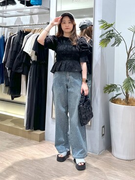 「アイテム（キャップ）」を使った、emiriさん（レディース・158cm・20代）の春コーディネート