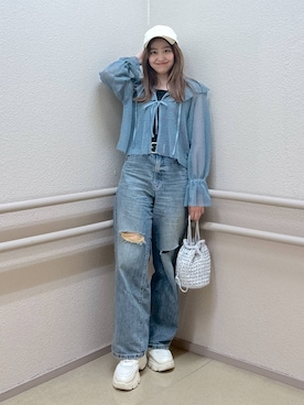 「アイテム（キャップ）」を使った、emiriさん（レディース・158cm・20代）の春コーディネート