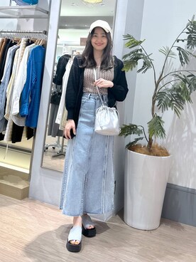 「アイテム（キャップ）」を使った、emiriさん（レディース・158cm・20代）の春コーディネート