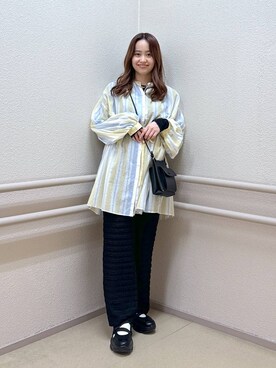 「LOWRYS FARM（ローリーズファーム）のチェーンネックレス　976398（ネックレス）」を使った、emiriさん（レディース・158cm）の春コーディネート