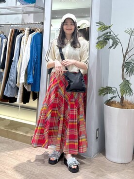 「アイテム（キャップ）」を使った、emiriさん（レディース・158cm・20代）の春コーディネート
