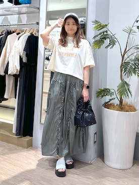 「アイテム（キャップ）」を使った、emiriさん（レディース・158cm・20代）の春コーディネート