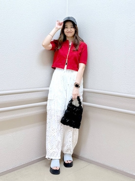 「アイテム（キャップ）」を使った、emiriさん（レディース・158cm・20代）の春コーディネート