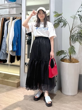 「アイテム（キャップ）」を使った、emiriさん（レディース・158cm・20代）の春コーディネート