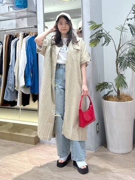 「アイテム（キャップ）」を使った、emiriさん（レディース・158cm・20代）の春コーディネート