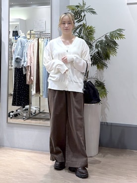 「LOWRYS FARM（ローリーズファーム）のアイテム（ショルダーバッグ）」を使った、emiriさん（レディース・158cm）の夏コーディネート