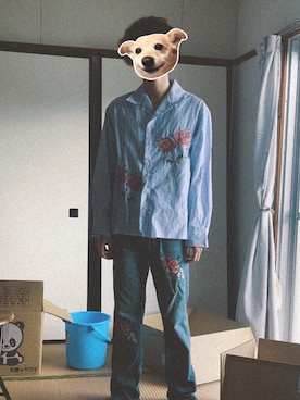 「DAIRIKU（ダイリク）のアイテム（パンツ）」を使った、くま。さん（メンズ・173cm）の春コーディネート