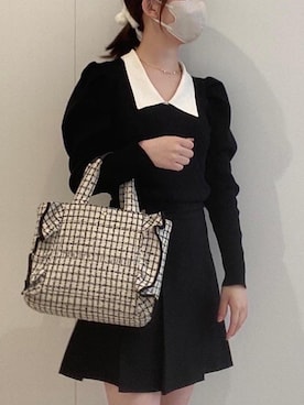 「JILL STUART（ジルスチュアート）のアイテム（トートバッグ）」を使った、うたまさん（レディース・153cm）の秋コーディネート
